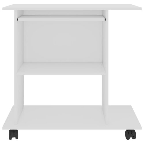 Computer Desk White 80x50x75cm Engineered Wood - Image 4