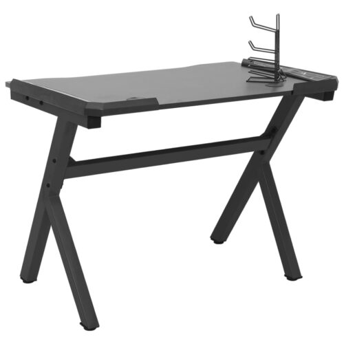 Gaming Desk LED with Y Shape Black 110x60x75cm - Image 6
