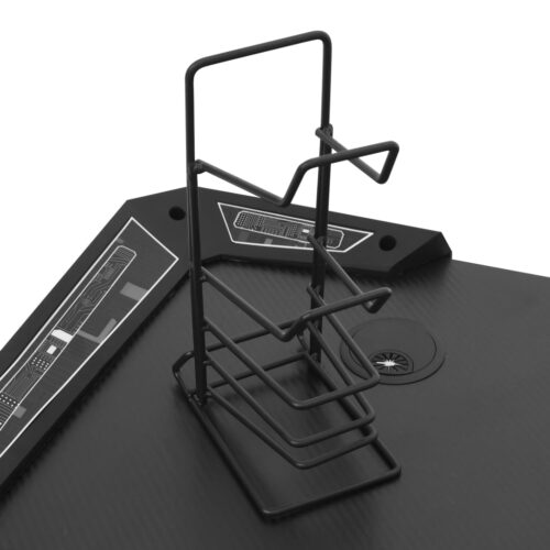 Gaming Desk LED with Y Shape Black 110x60x75cm - Image 9
