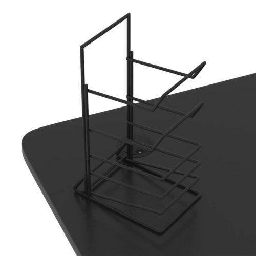 Gaming Desk LED with Z Shape Legs Black 90x60x75cm - Image 10