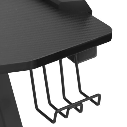 Gaming Desk LED with Y Shape Black 90x60x75cm - Image 7