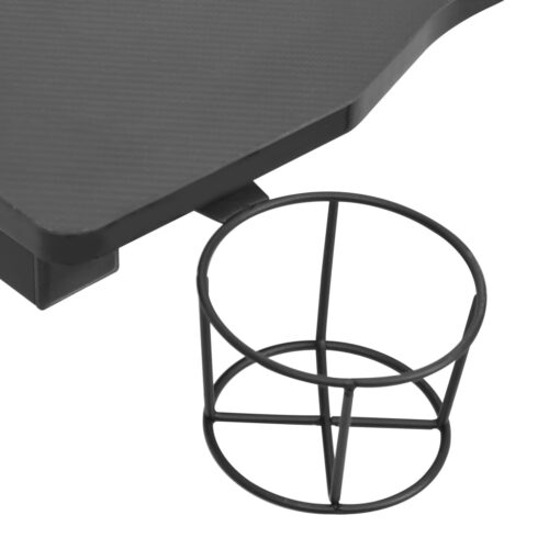 Gaming Desk LED with Y Shape Black 90x60x75cm - Image 8