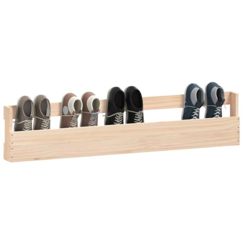 Wall-Mounted Shoe Racks 2pcs 110x9x23cm Solid Wood Pine - Image 4