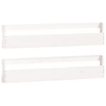 Wall-Mounted Shoe Racks 2pcs White 110x9x23cm Solid Wood Pine
