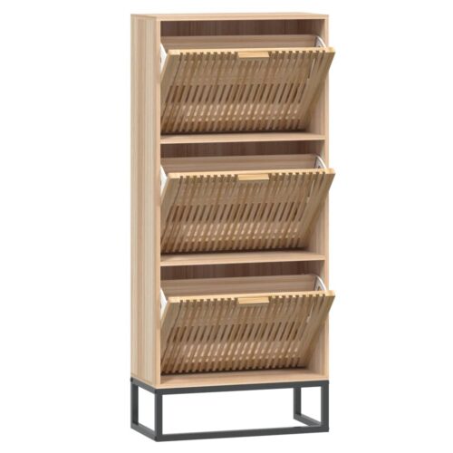 Shoe Cabinet 52x25x120cm Engineered Wood - Image 8