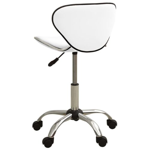 Bar Stool Kitchen Dining Office Chair White Faux Leather - Image 3