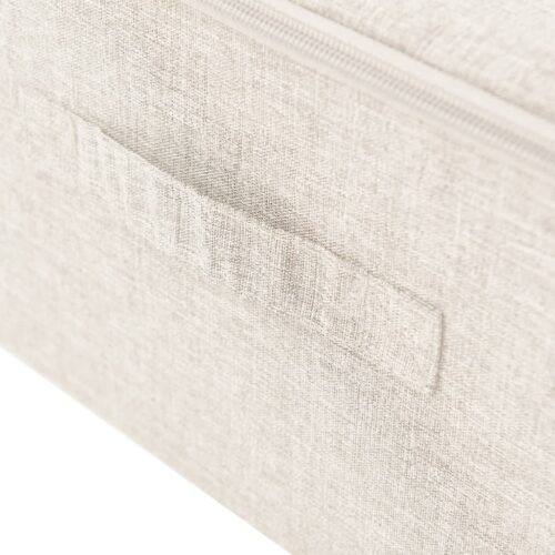 2pcs Fabric Storage Boxes 70x40x18cm Cream - Image 9