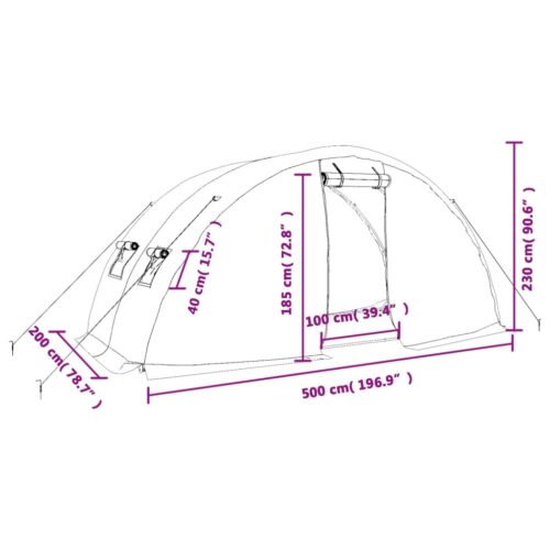 Steel Frame Greenhouse Walk-in Garden Shed Plant Storage House White 5x2x2.3m - Image 12