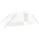 Steel Frame Greenhouse Walk-in Garden Shed Plant Storage House White 5x4x2.3m