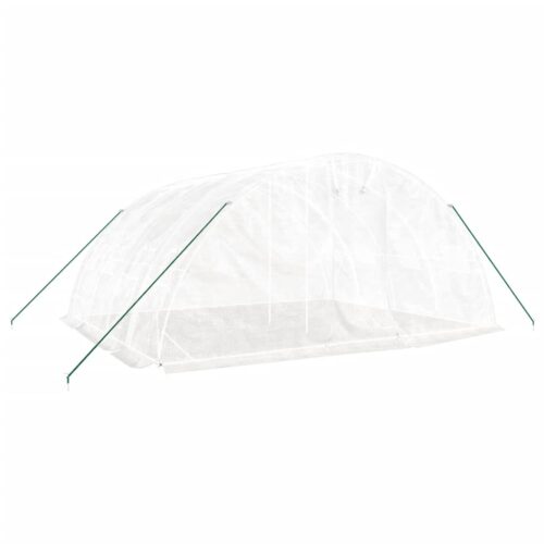 Steel Frame Greenhouse Walk-in Garden Shed Plant Storage House White 5x4x2.3m - Image 3