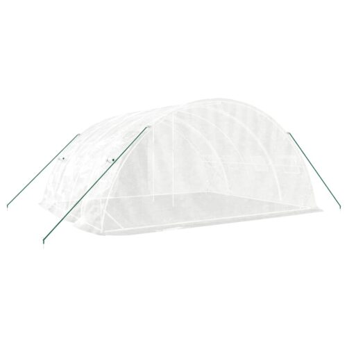 Steel Frame Greenhouse Walk-in Garden Shed Plant Storage House White 5x4x2.3m - Image 6