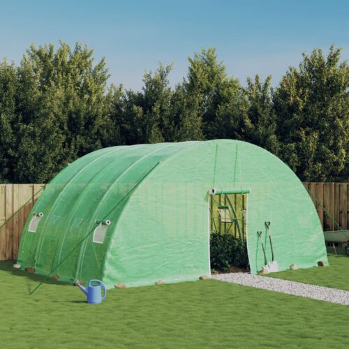 Steel Greenhouse Walk-in Tunnel Plant Garden Shed Grow House Dome Green 6x4x2.85m - Image 2