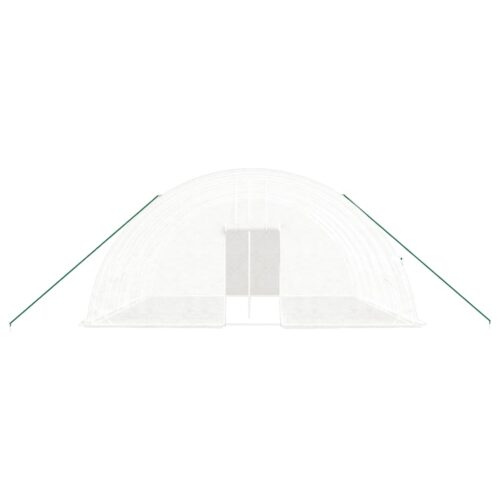 Greenhouse with Steel Frame White 6x6x2.85 m - Image 4