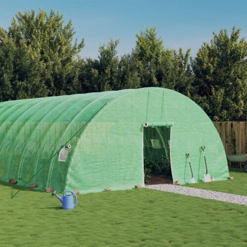 Steel Greenhouse Walk-in Tunnel Plant Garden Shed Grow House Dome Green 6x6x2.85m - Image 2