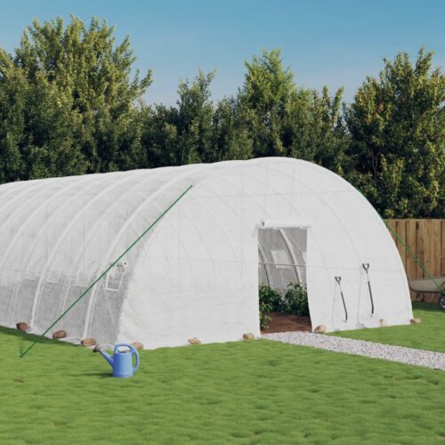 Greenhouse with Steel Frame White 8x6x2.85m - Image 2
