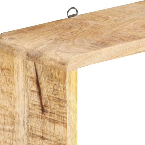 3-Piece Wall Cube Shelf Set Soild Mango Wood - Image 3