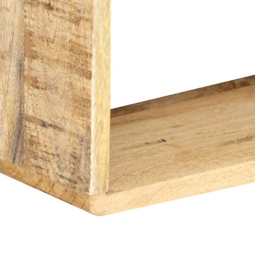 3-Piece Wall Cube Shelf Set Soild Mango Wood - Image 4