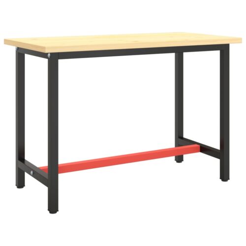 Work Bench Frame Matte Black Matte Red 110x50x79cm Metal - Image 2