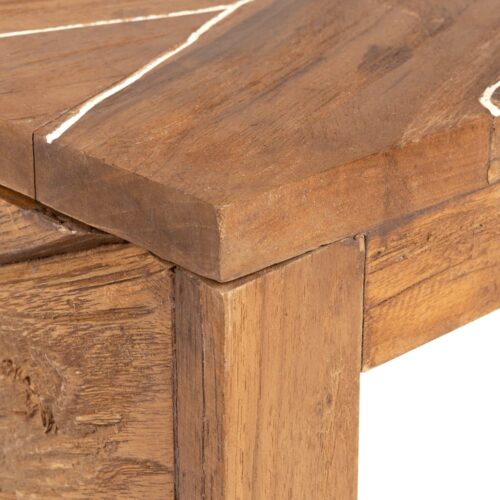 TV Stand 110x60x38cm Solid Teak Wood - Image 5