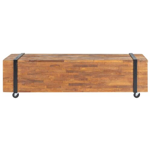 TV Stand 110x30x32.5cm Solid Teak Wood - Image 2