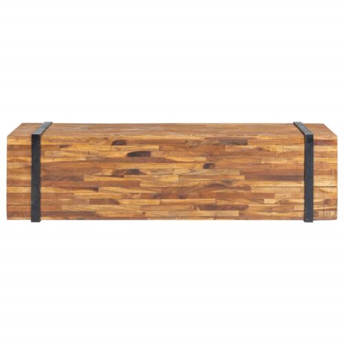 TV Stand 110x30x32.5cm Solid Teak Wood - Image 3
