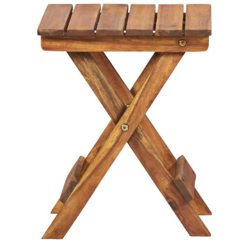 Plant Stand 30x30x38cm Solid Acacia Wood - Image 3