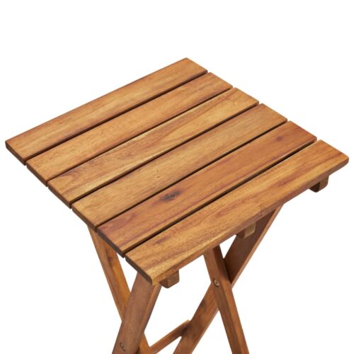 Plant Stand 30x30x38cm Solid Acacia Wood - Image 5