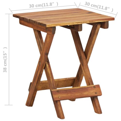 Plant Stand 30x30x38cm Solid Acacia Wood - Image 7