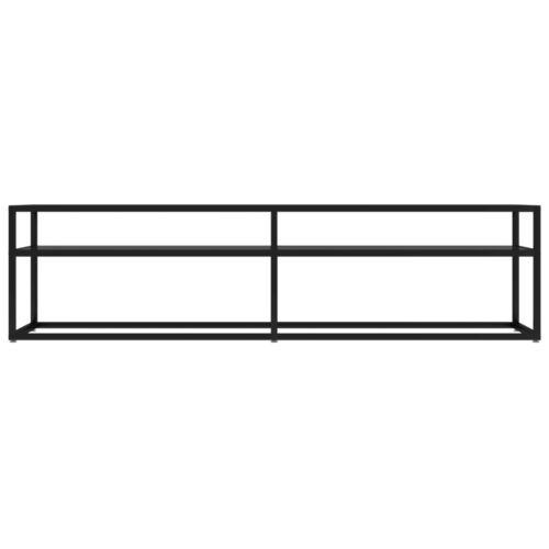 TV Cabinet Black 160x40x40.5cm Tempered Glass - Image 3