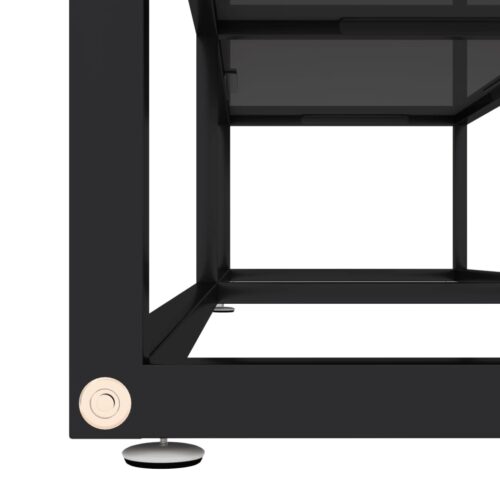 TV Cabinet Black 160x40x40.5cm Tempered Glass - Image 5