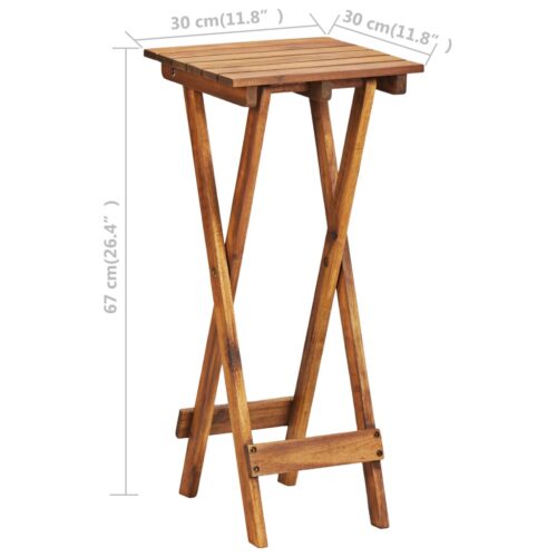 Plant Stand 30x30x67cm Solid Acacia Wood - Image 7