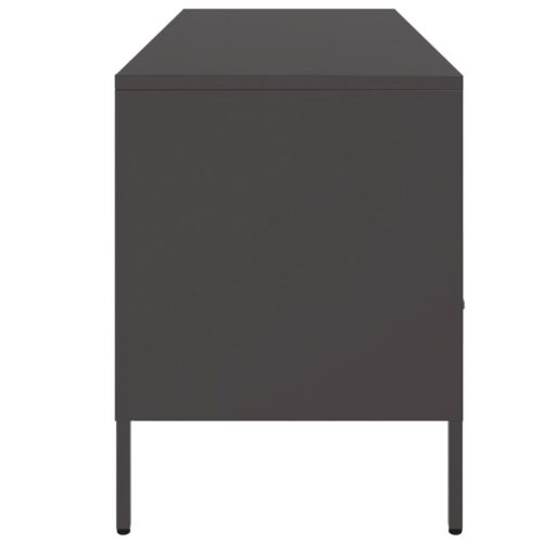 TV Cabinet Black 100.5x39x50.5cm Steel - Image 7