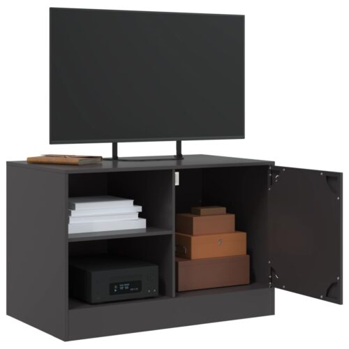 TV Cabinets 2pcs Black 67x39x44cm Steel - Image 4