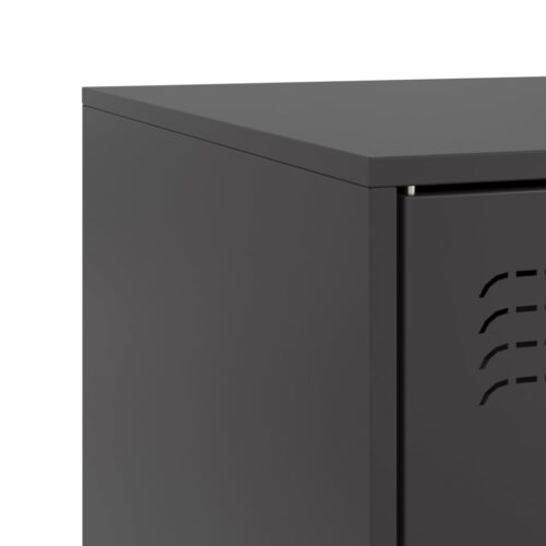 TV Cabinets 2pcs Black 67x39x44cm Steel - Image 10