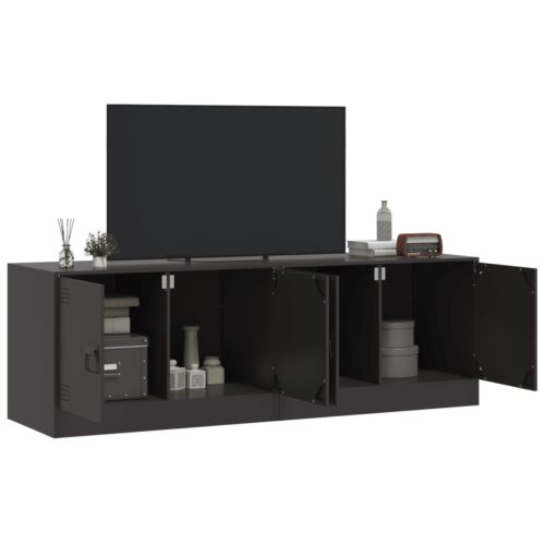TV Cabinets 2pcs Black 67x39x44cm Steel - Image 3