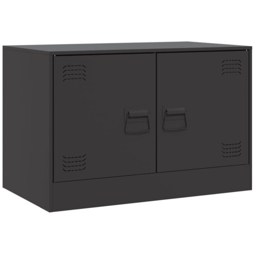 TV Cabinets 2pcs Black 67x39x44cm Steel - Image 5