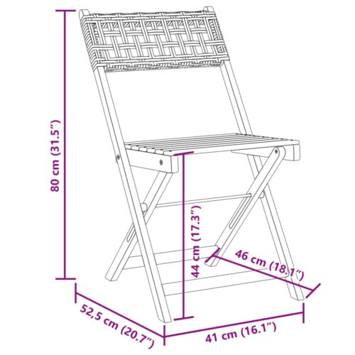 3-Piece Bistro Set Grey Poly Rattan Wicker Outdoor Patio Furniture Wood Timber Outdoor Patio Furniture - Image 12