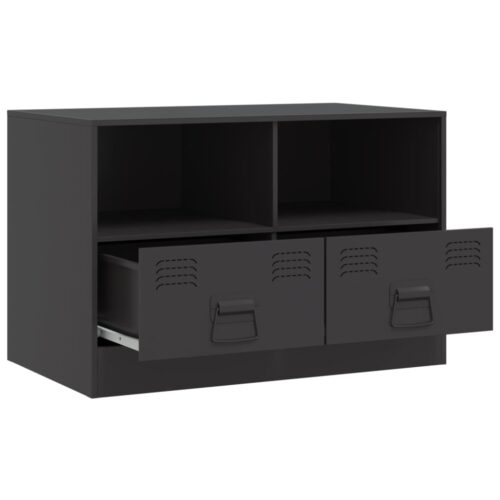 TV Cabinets 2pcs Black 67x39x44cm Steel - Image 6