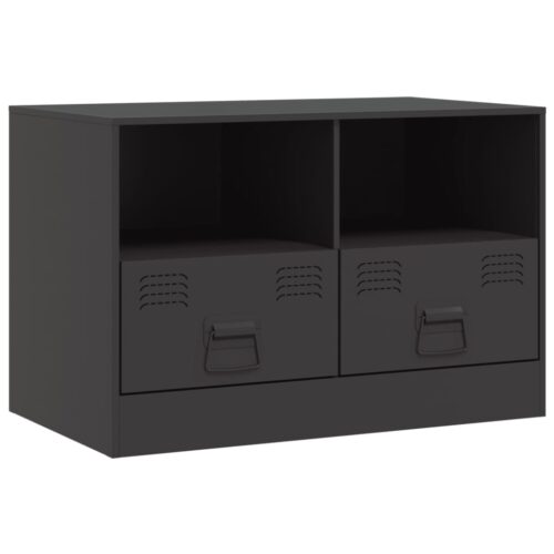 TV Cabinets 2pcs Black 67x39x44cm Steel - Image 7