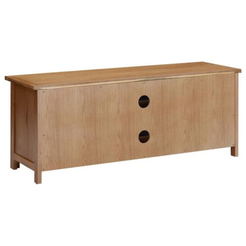 TV Cabinet 110x35x44cm Solid Oak Wood - Image 5