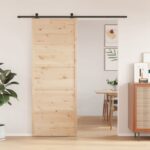 Barn Door 80x208cm Solid Wood Pine