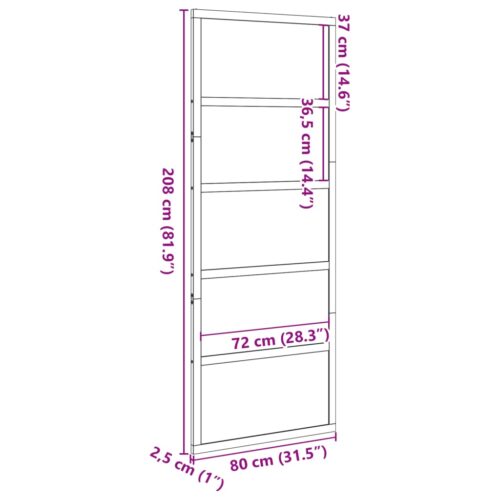 Barn Door 80x208cm Solid Wood Pine - Image 10