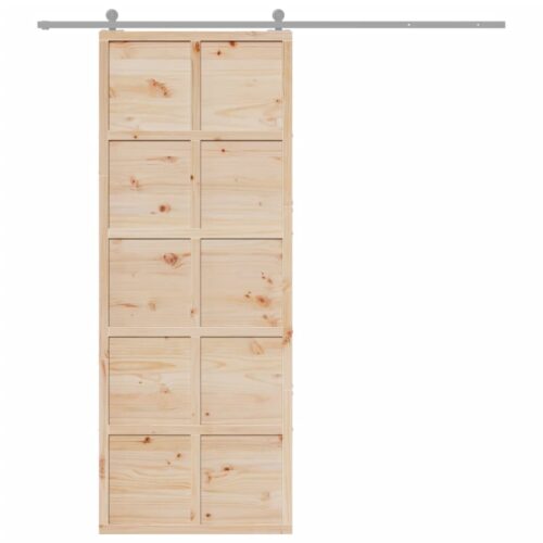 Barn Door 80x208cm Solid Wood Pine - Image 3