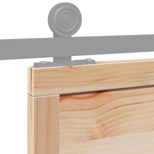 Barn Door 80x208cm Solid Wood Pine - Image 7