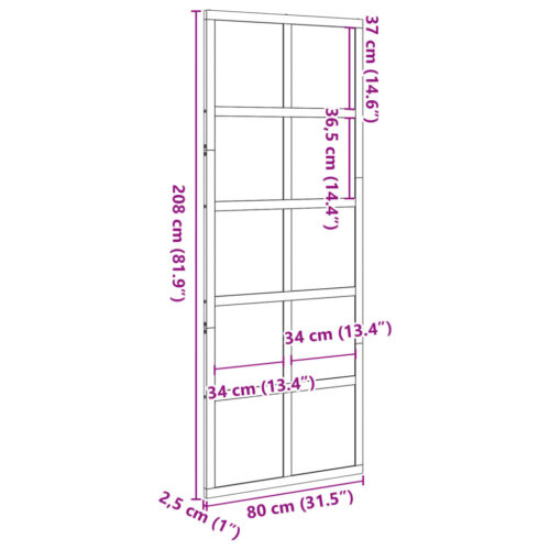Barn Door 80x208cm Solid Wood Pine - Image 10