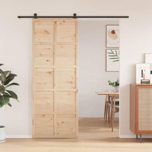 Barn Door 80x208cm Solid Wood Pine - Image 11