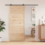 Barn Door 90x208cm Solid Wood Pine