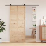 Barn Door 90x208cm Solid Wood Pine