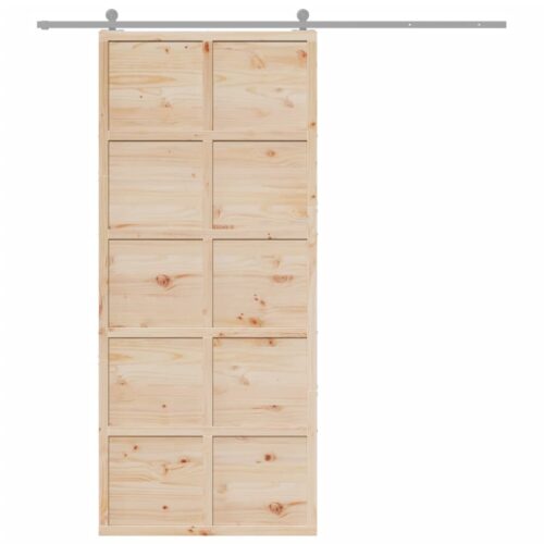 Barn Door 90x208cm Solid Wood Pine - Image 3