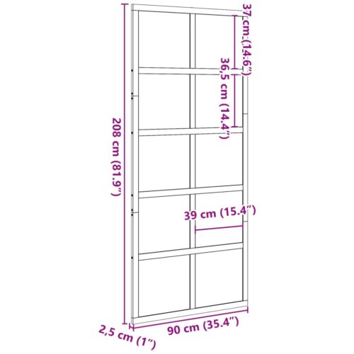 Barn Door 90x208cm Solid Wood Pine - Image 10